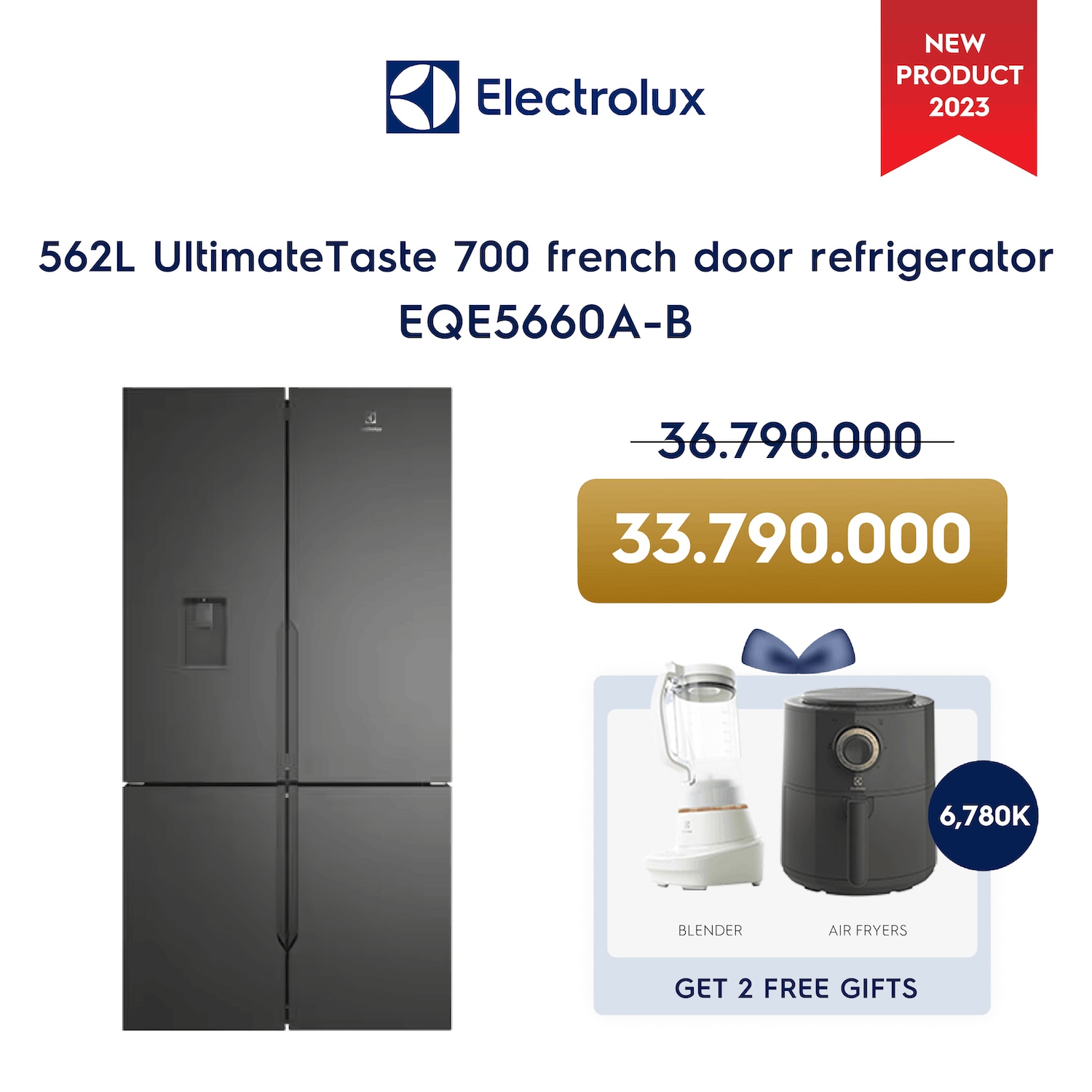 562L UltimateTaste 700 French Door Refrigerator - EQE5660A-B ...