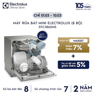 M&#225;y rửa b&#225;t để b&#224;n UltimateCare 300 55cm cho 8 bộ ch&#233;n đĩa