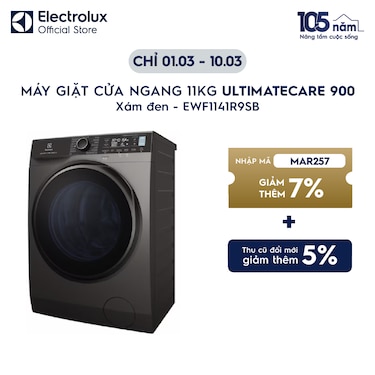 M&#225;y giặt cửa ngang 11kg UltimateCare 900 - X&#225;m đen Onyx