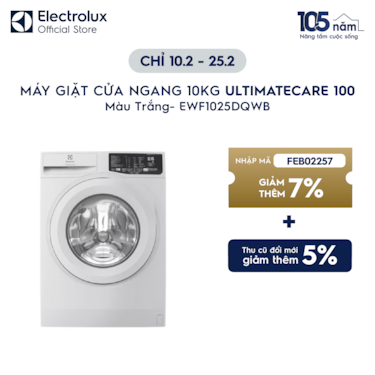 M&#225;y giặt cửa ngang 10kg UltimateCare 100 - Trắng