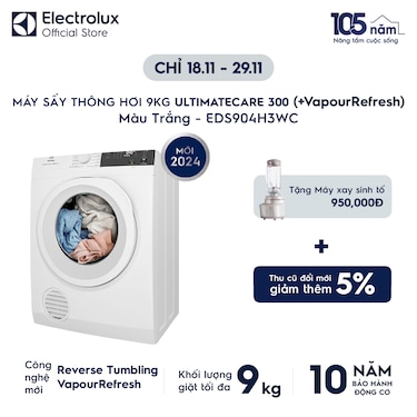 M&#225;y sấy Th&#244;ng hơi 9kg UltimateCare 300 -&#160; Trắng