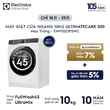 M&#225;y giặt cửa ngang 10kg UltimateCare 500 - Trắng