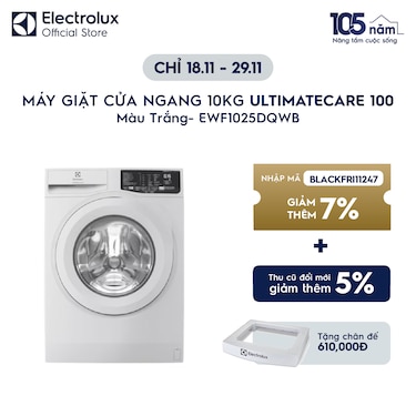 M&#225;y giặt cửa ngang 10kg UltimateCare 100 - Trắng