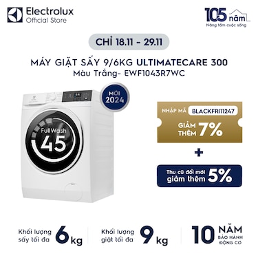 M&#225;y giặt cửa ngang 10kg UltimateCare 700 - Trắng