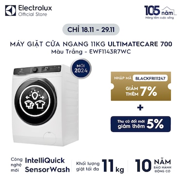 M&#225;y giặt cửa ngang 11kg UltimateCare 700 - Trắng