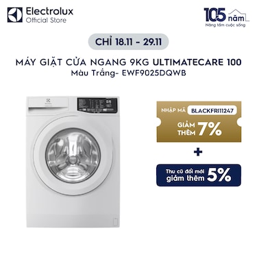 M&#225;y giặt cửa ngang 9kg UltimateCare 100 - Trắng