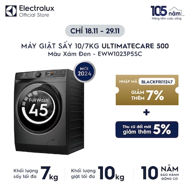 M&#225;y giặt sấy 10/7kg UltimateCare 500 - X&#225;m đen Onyx