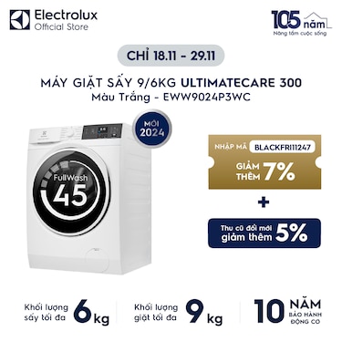 M&#225;y giặt sấy 9/6kg UltimateCare 300 - Trắng