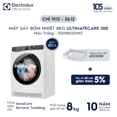 M&#225;y sấy Bơm nhiệt 8kg UltimateCare 500 - Trắng