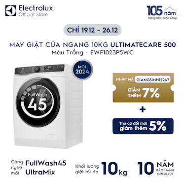 M&#225;y giặt cửa ngang 10kg UltimateCare 500 - Trắng