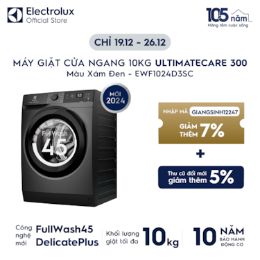 M&#225;y giặt cửa ngang 10kg UltimateCare 300 - X&#225;m đen Onyx