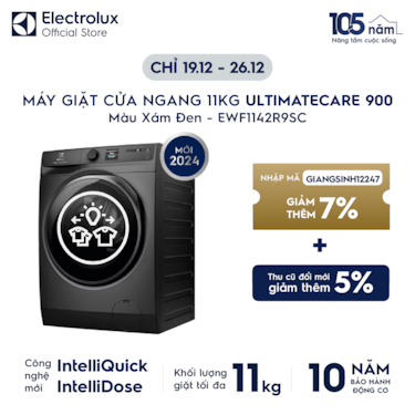 M&#225;y giặt cửa ngang 11kg UltimateCare 900 - X&#225;m đen Onyx