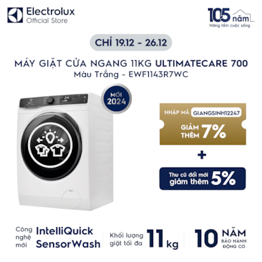 M&#225;y giặt cửa ngang 11kg UltimateCare 700 - Trắng