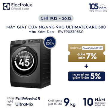 M&#225;y giặt cửa ngang 9kg UltimateCare 500 - X&#225;m đen Onyx