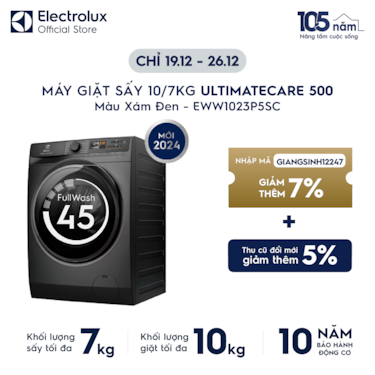 M&#225;y giặt sấy 10/7kg UltimateCare 500 - X&#225;m đen Onyx