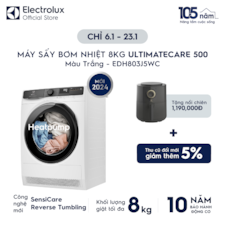 Máy sấy Bơm nhiệt 8kg UltimateCare 500 - Trắng