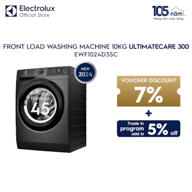 10kg UltimateCare 300 front load washing machine