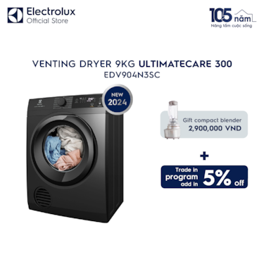 9kg UltimateCare 300 venting dryer