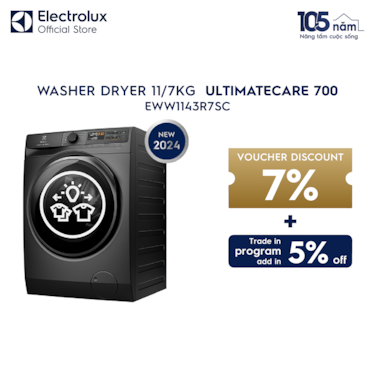 11/7kg UltimateCare 700 washer dryer